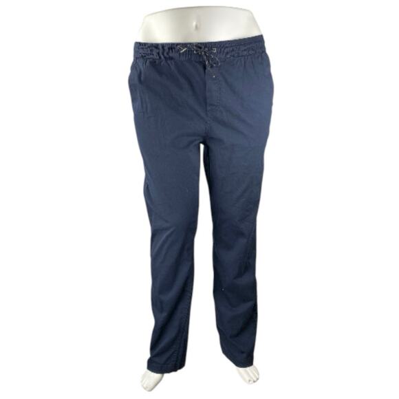 Quince Pants - NEW Quince Women's Navy Blue High Rise Straight Leg Trousers Dress Pants Size XL